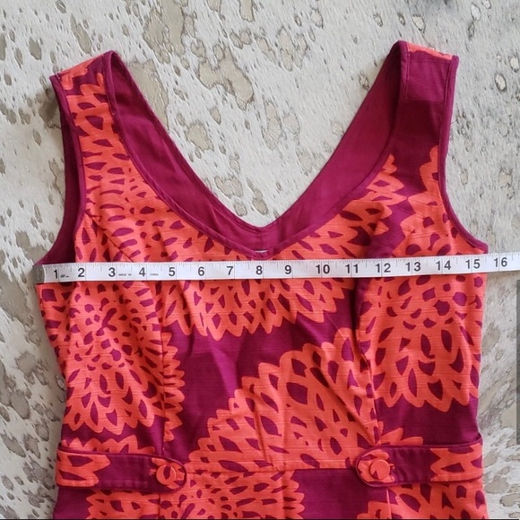 Boden Abstract Floral Zinnia Sheath Dress Sz6 - Picture 2 of 6